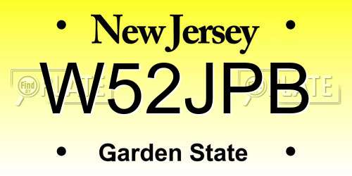 W52JPB New Jersey License Plate