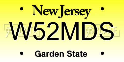 W52MDS New Jersey License Plate