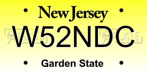 W52NDC New Jersey License Plate
