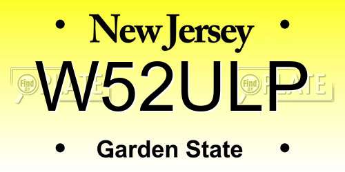 W52ULP New Jersey License Plate