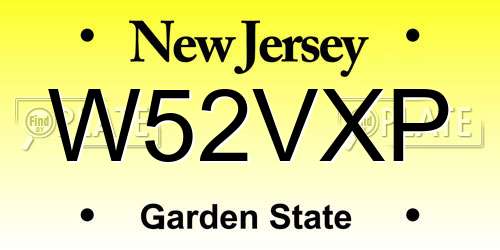 W52VXP New Jersey License Plate