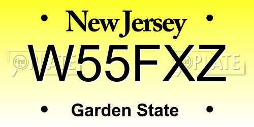 W55FXZ New Jersey License Plate