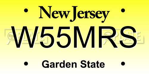 W55MRS New Jersey License Plate