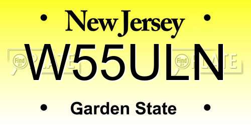W55ULN New Jersey License Plate