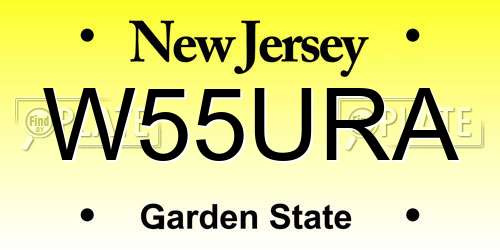 W55URA New Jersey License Plate