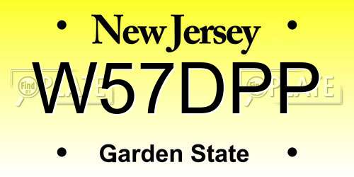 W57DPP New Jersey License Plate