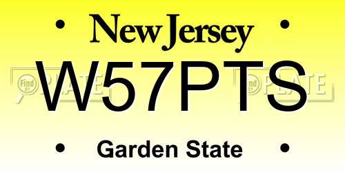 W57PTS New Jersey License Plate