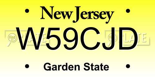 W59CJD New Jersey License Plate