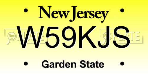 W59KJS New Jersey License Plate