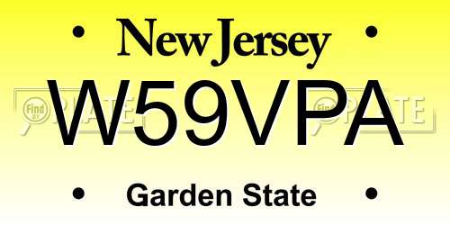 W59VPA New Jersey License Plate