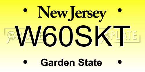 W60SKT New Jersey License Plate
