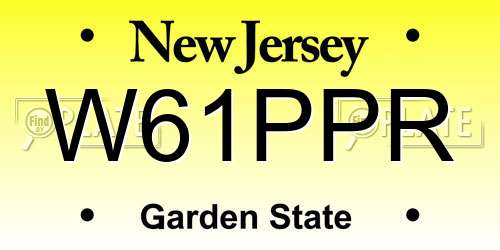 W61PPR New Jersey License Plate