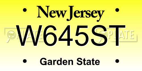 W645ST New Jersey License Plate