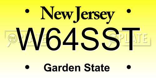 W64SST New Jersey License Plate