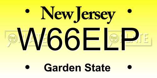 W66ELP New Jersey License Plate