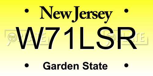 W71LSR New Jersey License Plate
