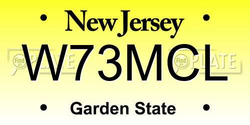 W73MCL New Jersey License Plate
