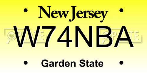 W74NBA New Jersey License Plate