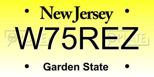 W75REZ New Jersey License Plate