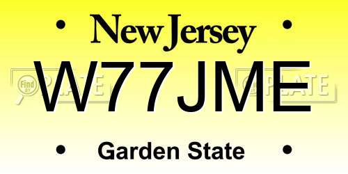 W77JME New Jersey License Plate