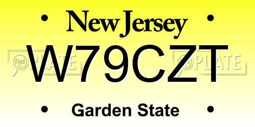 W79CZT New Jersey License Plate