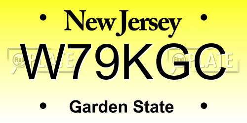 W79KGC New Jersey License Plate