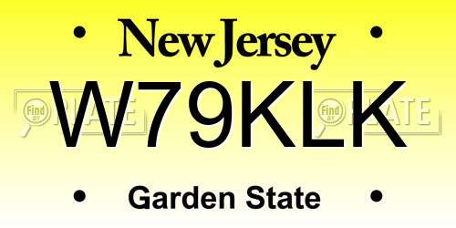 W79KLK New Jersey License Plate