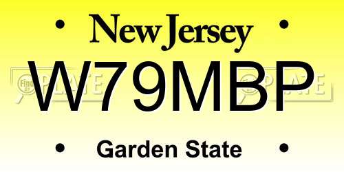 W79MBP New Jersey License Plate