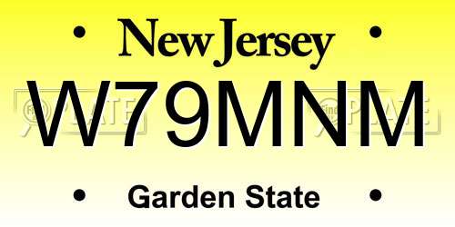 W79MNM New Jersey License Plate