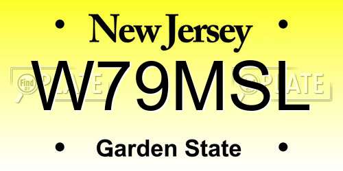 W79MSL New Jersey License Plate