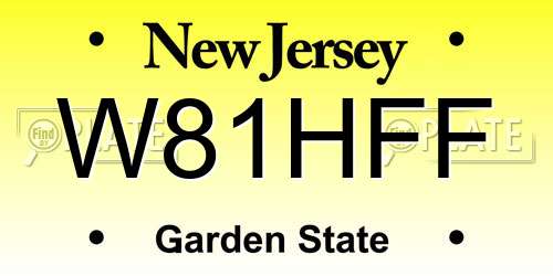 W81HFF New Jersey License Plate