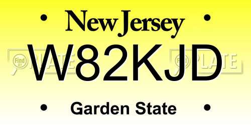 W82KJD New Jersey License Plate