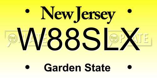 W88SLX New Jersey License Plate