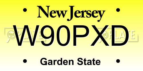 W90PXD New Jersey License Plate