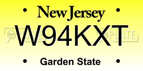 W94KXT New Jersey License Plate