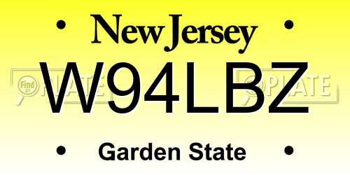 W94LBZ New Jersey License Plate