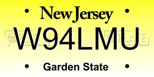 W94LMU New Jersey License Plate