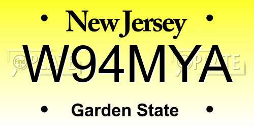 W94MYA New Jersey License Plate