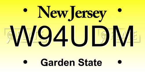 W94UDM New Jersey License Plate