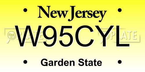 W95CYL New Jersey License Plate