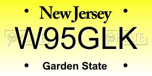 W95GLK New Jersey License Plate