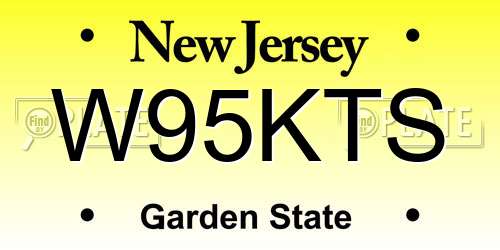 W95KTS New Jersey License Plate