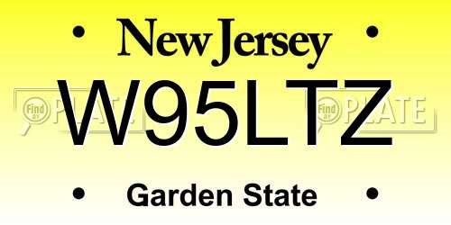 W95LTZ New Jersey License Plate