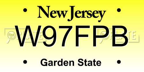 W97FPB New Jersey License Plate
