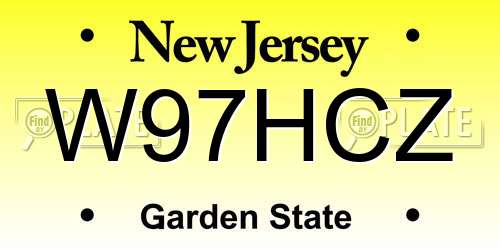 W97HCZ New Jersey License Plate