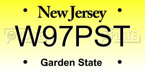 W97PST New Jersey License Plate