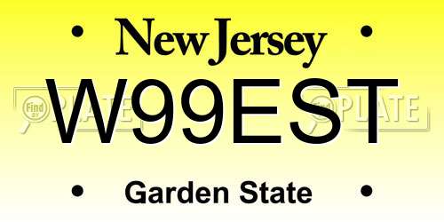 W99EST New Jersey License Plate