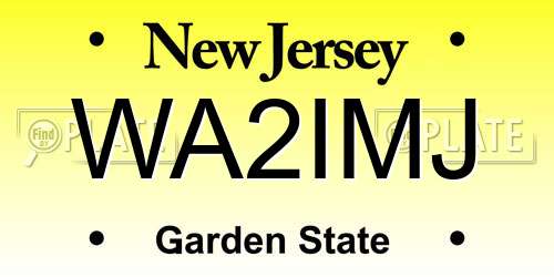 WA2IMJ New Jersey License Plate