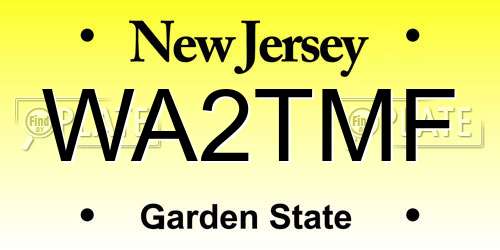 WA2TMF New Jersey License Plate
