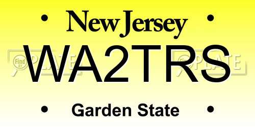 WA2TRS New Jersey License Plate